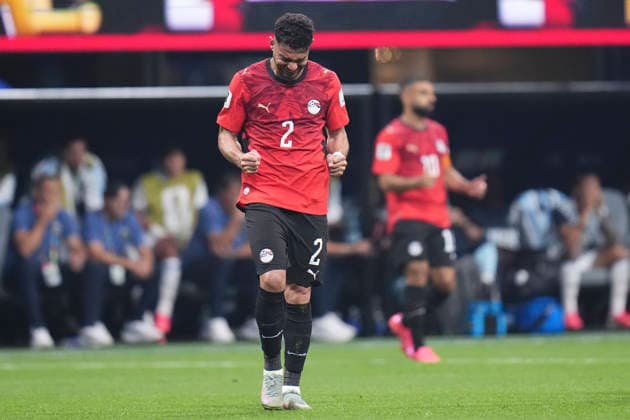 July 7, 2026, Atlanta, Georgia, United States: Yasser Ibrahim of Egypy celebrates after scoring his team s first goal during the FIFA World Cup, WM, Weltmeisterschaft, Fussball 2026 Round of 16 match between Argentina and Egypt at Atlanta Stadium on July 07, 2026 in Atlanta, Georgia. Atlanta United States - ZUMAa181 20260707_zaa_a181_012 Copyright: xJosexBretonx