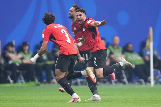 Argentina v Egypt: Round of 16 - FIFA World Cup, WM, Weltmeisterschaft, Fussball 2026 Yasser Ibrahim of Egypy celebrates after scoring his team s first goal during the FIFA World Cup 2026 Round of 16 match between Argentina and Egypt at Atlanta Stadium on July 07, 2026 in Atlanta, Georgia. Atlanta GA United States  Copyright: xJosexBretonx originalFilename:bretonhernandez-argentin260707_npfdm.jpg