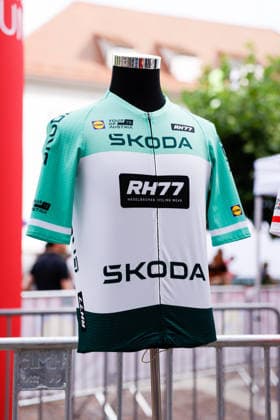 CYCLING - Oesterreich Rundfahrt 2026 GRAZ,AUSTRIA,07.JUL.26 - CYCLING - Tour of Austria, team presentation. Image shows a feature of a cycling jersey.  GEPAxpictures xJamesxDoak