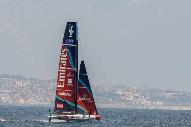 Emirates Team New Zealand and Prada Luna Rossa Test AC40s in Naples The two AC40 yachts of Emirates Team New Zealand and Prada Luna Rossa took part in a test sailing session in the Gulf of Naples ahead of the America™s Cup qualifiers scheduled for September. The training session allowed both crews to fine-tune their boats and sailing strategies while offering spectators a preview of the high-performance foiling yachts that will compete in one of the world s most prestigious sailing events. _BPH0322 Copyright: xAntonioxBalascox