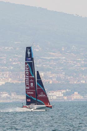 Emirates Team New Zealand and Prada Luna Rossa Test AC40s in Naples The two AC40 yachts of Emirates Team New Zealand and Prada Luna Rossa took part in a test sailing session in the Gulf of Naples ahead of the America™s Cup qualifiers scheduled for September. The training session allowed both crews to fine-tune their boats and sailing strategies while offering spectators a preview of the high-performance foiling yachts that will compete in one of the world s most prestigious sailing events. _BPH0363 Copyright: xAntonioxBalascox