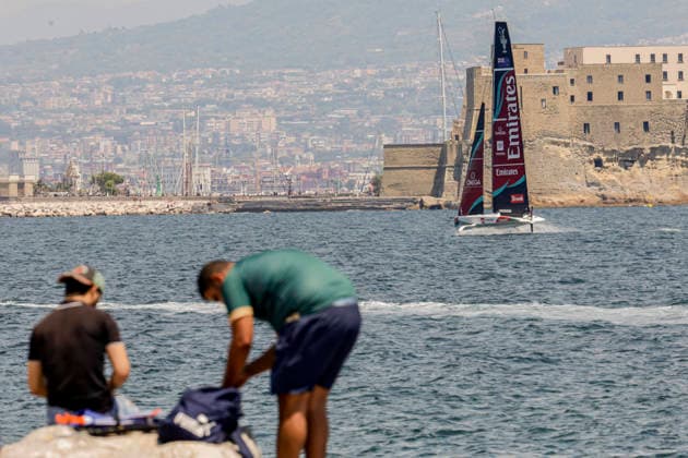 Emirates Team New Zealand and Prada Luna Rossa Test AC40s in Naples The two AC40 yachts of Emirates Team New Zealand and Prada Luna Rossa took part in a test sailing session in the Gulf of Naples ahead of the America™s Cup qualifiers scheduled for September. The training session allowed both crews to fine-tune their boats and sailing strategies while offering spectators a preview of the high-performance foiling yachts that will compete in one of the world s most prestigious sailing events. _BPH0456 Copyright: xAntonioxBalascox