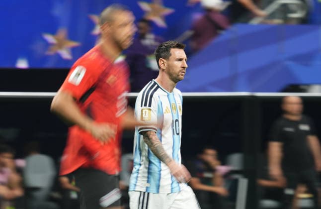 Lionel Andres Messi (Argentina) during Argentina and Egypt, Round of 16 FIFA World Cup, WM, Weltmeisterschaft, Fussball 2026, Atlanta Stadium, Atlanta, United States on July 7, 2026. Thor Wegner DeFodi Images. (Photo by DeFodi Images) - *** Lionel Andres Messi of Argentina during the Round of 16 match between Argentina and Egypt at the 2026 FIFA World Cup, Atlanta Stadium, Atlanta, United States, on July 7, 2026. Photo by Thor Wegner, DeFodi Images