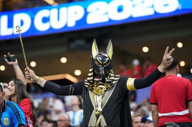 Egypt fans (Egypt) during Argentina and Egypt, Round of 16 FIFA World Cup, WM, Weltmeisterschaft, Fussball 2026, Atlanta Stadium, Atlanta, United States on July 7, 2026. Thor Wegner DeFodi Images. (Photo by DeFodi Images) - *** Egypt fans cheer on Egypt during the Argentina vs. Egypt match in the Round of 16 of the 2026 FIFA World Cup at Atlanta Stadium in Atlanta, United States, on July 7, 2026. Photo by DeFodi Images (Thor Wegner)