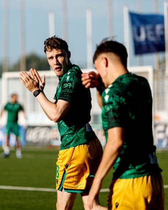 UEFA Champions League First Qualifying Round First Leg, Centenary Stadium, Attard, Malta 7 7 2026 Floriana vs Shamrock Rovers Shamrock Rovers Matt Healy during the warm up Matt Healy during the warm up 7 7 2026  Copyright: xDARRINxZAMMITxLUPIx __DZ1571
