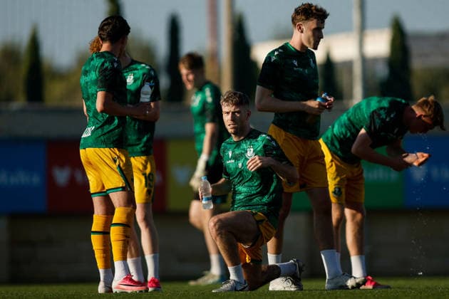 UEFA Champions League First Qualifying Round First Leg, Centenary Stadium, Attard, Malta 7 7 2026 Floriana vs Shamrock Rovers Shamrock Rovers Jack Byrne during the warm up Jack Byrne during the warm up 7 7 2026  Copyright: xDARRINxZAMMITxLUPIx __ZL4125
