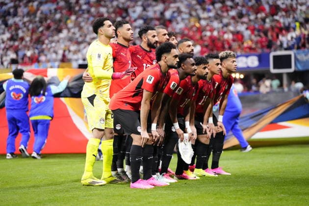 Argentina v Egypt - FIFA World Cup, WM, Weltmeisterschaft, Fussball 2026 - Round of 16 ATLANTA, USA - JULY 07: Players of Egypt pose for the photo prior the 2026 FIFA World Cup Round of 16 match between Argentina and Egypt at Mercedes-Benz Stadium (Atlanta Stadium) in Atlanta, Georgia, United States on July 07, 2026. Jose Hernandez Anadolu Georgia United States. Editorial use only. Please get in touch for any other usage.  Copyright: x2026xAnadoluxJosexHernandezx