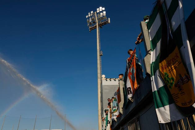 UEFA Champions League First Qualifying Round First Leg, Centenary Stadium, Attard, Malta 7 7 2026 Floriana vs Shamrock Rovers A view of travelling Shamrock Rovers fans A view of travelling Shamrock Rovers fans 7 7 2026  Copyright: xDARRINxZAMMITxLUPIx __ZL4199