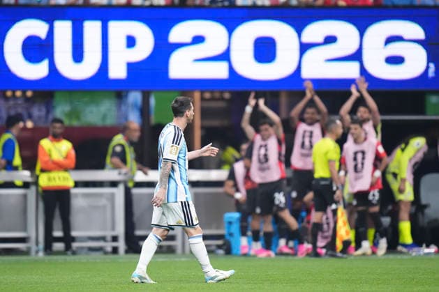 July 7, 2026, Atlanta, Georgia, United States: Lionel Messi of Argentina reacts after missing a penalty kick during the FIFA World Cup, WM, Weltmeisterschaft, Fussball 2026 Round of 16 match between Argentina and Egypt at Atlanta Stadium on July 07, 2026 in Atlanta, Georgia. Atlanta United States - ZUMAa181 20260707_zaa_a181_028 Copyright: xJosexBretonx