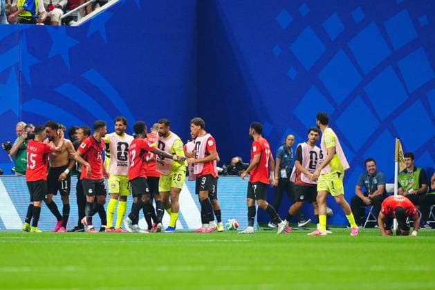 Argentina v Egypt - FIFA World Cup, WM, Weltmeisterschaft, Fussball 2026 - Round of 16 ATLANTA, USA - JULY 07: Players of Egypt celebrate after a goal, which was disallowed by the VAR, during the 2026 FIFA World Cup Round of 16 match between Argentina and Egypt at Mercedes-Benz Stadium (Atlanta Stadium) in Atlanta, Georgia, United States on July 07, 2026. Evrim Aydin Anadolu Georgia United States. Editorial use only. Please get in touch for any other usage.  Copyright: x2026xAnadoluxEvrimxAydinx