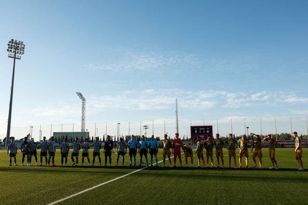 UEFA Champions League First Qualifying Round First Leg, Centenary Stadium, Attard, Malta 7 7 2026 Floriana vs Shamrock Rovers A view of both sides lined up ahead of the match A view of both sides lined up ahead of the match 7 7 2026  Copyright: xDARRINxZAMMITxLUPIx __ZL4274