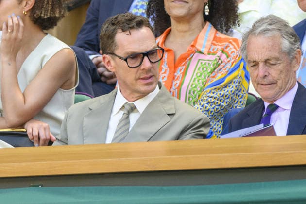 Wimbledon Tennis Championships 2026 - Day 9 LONDON, UNITED KINGDOM - JULY 7: Benedict Cumberbatch and Sophie Hunter watch centre court tennis during day nine of the 2026 Wimbledon Tennis Championships at The All England Lawn Tennis and Croquet Club in Wimbledon on July 7, 2026, in London, United Kingdom Ray Tang Anadolu London United Kingdom. Editorial use only. Please get in touch for any other usage.  Copyright: x2026xAnadoluxRayxTangx