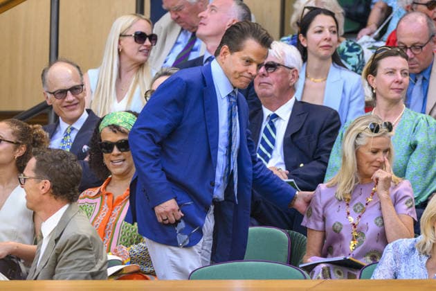 Wimbledon Tennis Championships 2026 - Day 9 LONDON, UNITED KINGDOM - JULY 7: American financier and broadcaster Anthony Scaramucci watches centre court tennis during day nine of the 2026 Wimbledon Tennis Championships at The All England Lawn Tennis and Croquet Club in Wimbledon on July 07, 2026, in London, United Kingdom. Ray Tang Anadolu London United Kingdom. Editorial use only. Please get in touch for any other usage.  Copyright: x2026xAnadoluxRayxTangx