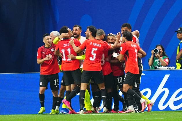 Argentina v Egypt - FIFA World Cup, WM, Weltmeisterschaft, Fussball 2026 - Round of 16 ATLANTA, USA - JULY 07: Mostafa Ziko (11) of Egypt celebrates with his teammates after scoring a goal during the 2026 FIFA World Cup Round of 16 match between Argentina and Egypt at Mercedes-Benz Stadium (Atlanta Stadium) in Atlanta, Georgia, United States on July 07, 2026. Evrim Aydin Anadolu Georgia United States. Editorial use only. Please get in touch for any other usage.  Copyright: x2026xAnadoluxEvrimxAydinx