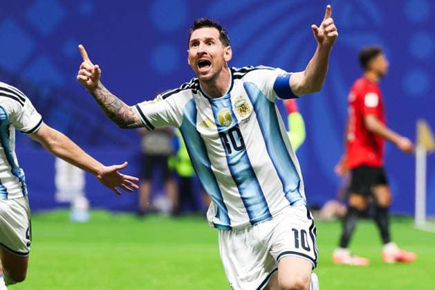 RECORD DATE NOT STATED FIFA World Cup, WM, Weltmeisterschaft, Fussball 2026 - Round of 16 - Argentina v Egypt Lionel Messi player of Argentina celebrates his goal during the Round of 16 match between Argentina and Egypt at the FIFA World Cup, at Atlanta Stadium, in Georgia, United States, on Tuesday, July 07, 2026.(Foto: William Volcov Brazil Photo Press IMAGO) Sports Atlanta GA United States Copyright: xWILLIAMxVOLCOVx