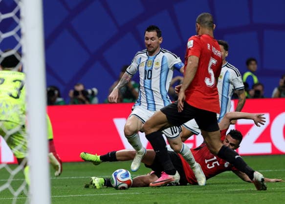 FIFA World Cup, WM, Weltmeisterschaft, Fussball 2026 - Round of 16 - Argentina vs Egypt Lionel Messi of Argentina in action during the FIFA World Cup 2026 Round of 16 match Argentina against Egypt, in Atlanta, USA, 07 July 2026. ATLANTA United States  Copyright: xCRISTOBALxHERRERA-ULASHKEVICHx