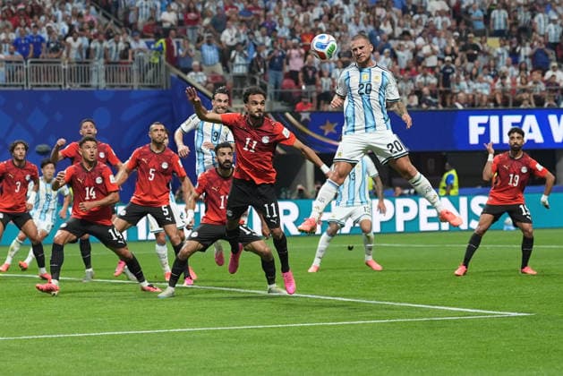 Argentine midfielder Alexis Mac Allister (2R) during the 2026 World Cup Round of 16 match between Argentina and Egypt at Atlanta Stadium, US, 7 July 20263. Argentina vs Egypt !ACHTUNG: NUR REDAKTIONELLE NUTZUNG!  Copyright: xAlbertoxBoalx GRAF2842 20260707-55020829665_1
