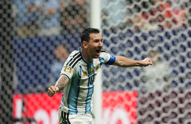 Lionel Andres Messi (Argentina) scores and celebrates his teams second goal during Argentina and Egypt, Round of 16 FIFA World Cup, WM, Weltmeisterschaft, Fussball 2026, Atlanta Stadium, Atlanta, United States on July 7, 2026. Thor Wegner DeFodi Images. (Photo by DeFodi Images) - *** Lionel Andres Messi of Argentina scores and celebrates his team s second goal during the Round of 16 match between Argentina and Egypt at the 2026 FIFA World Cup at Atlanta Stadium in Atlanta, United States, on July 7, 2026. Photo by Thor Wegner, DeFodi Images
