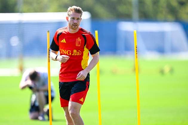 Belgian national football team - FIFA World Cup, WM, Weltmeisterschaft, Fussball 2026 - media activities 07 07 2026 RENTON, UNITED STATES OF AMERICA - JULY 07 : De Bruyne Kevin forward of Belgium pictured during a training session of the Belgian national football team during the FIFA World Cup 2026 on July 7, 2026 in Renton, United States of America, 07 07 2026 Renton United States of America  Copyright: xNicoxVereeckenx