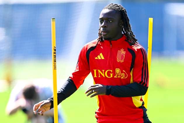 Belgian national football team - FIFA World Cup, WM, Weltmeisterschaft, Fussball 2026 - media activities 07 07 2026 RENTON, UNITED STATES OF AMERICA - JULY 07 : Doku Jeremy forward of Belgium pictured during a training session of the Belgian national football team during the FIFA World Cup 2026 on July 7, 2026 in Renton, United States of America, 07 07 2026 Renton United States of America  Copyright: xNicoxVereeckenx