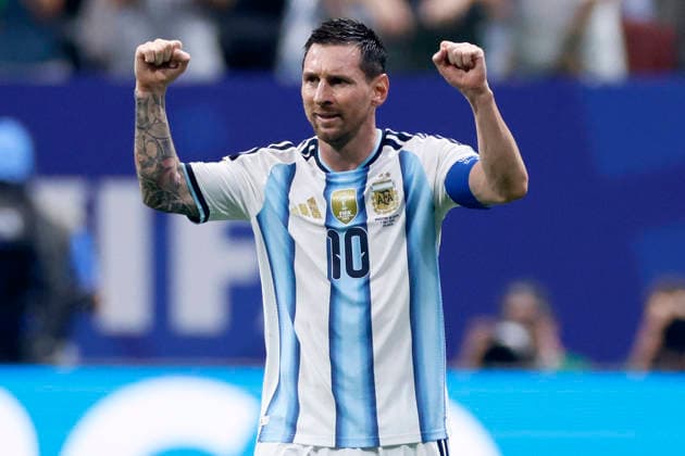 Argentina v Egypt: Round of 16 - FIFA World Cup, WM, Weltmeisterschaft, Fussball 2026 Lionel Messi of Argentina celebrates during the FIFA World Cup 2026 Round of 16 match between Argentina and Egypt at Atlanta Stadium on July 7, 2026 in Atlanta, United States. Atlanta Atlanta Stadium GA United States Copyright: xAllstarxPicturexLibraryxLtdx