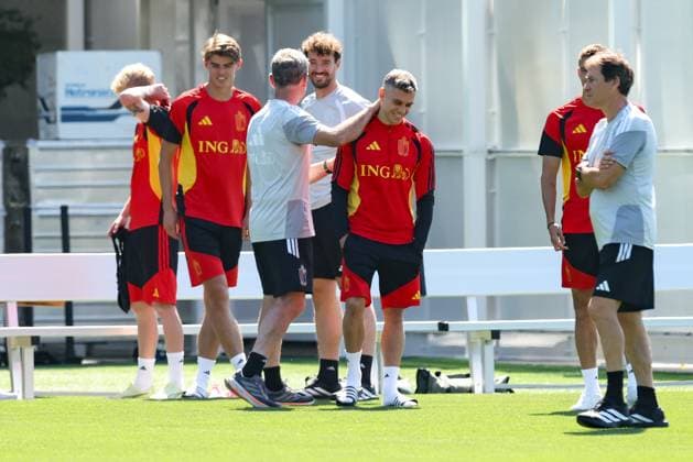 Belgium s Leandro Trossard pictured during a training session of Belgian national soccer team Red Devils, on Tuesday 07 July 2026 in their base camp, home of the Seattle Sounders, Renton, Seattle, USA. The Rode Duivels - Diables Rouges qualified for the knockout stage of the 2026 FIFA World Cup, WM, Weltmeisterschaft, Fussball where they ll meet Spain in the round of 8 on July 10th. BRUNOxFAHY  x180665333x