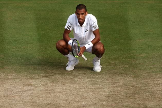 Felix Auger-Aliassime during his quarter-final match Wimbledon Tennis Championships, Day 9, The All England Lawn Tennis and Croquet Club, London, UK - 07 Jul 2026London The All England Lawn Tennis and United Kingdom  Copyright: xEllaxLing Shutterstockx 16978028cg