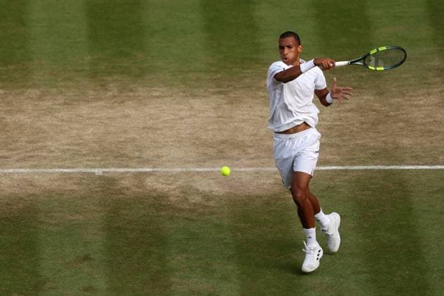 Felix Auger-Aliassime during his quarter-final match Wimbledon Tennis Championships, Day 9, The All England Lawn Tennis and Croquet Club, London, UK - 07 Jul 2026London The All England Lawn Tennis and United Kingdom  Copyright: xEllaxLing Shutterstockx 16978028ck