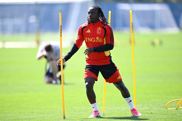 Belgian national football team - FIFA World Cup, WM, Weltmeisterschaft, Fussball 2026 - media activities 07 07 2026 RENTON, UNITED STATES OF AMERICA - JULY 07 : Doku Jeremy forward of Belgium pictured during a training session of the Belgian national football team during the FIFA World Cup 2026 on July 7, 2026 in Renton, United States of America, 07 07 2026 Renton United States of America  Copyright: xNicoxVereeckenx