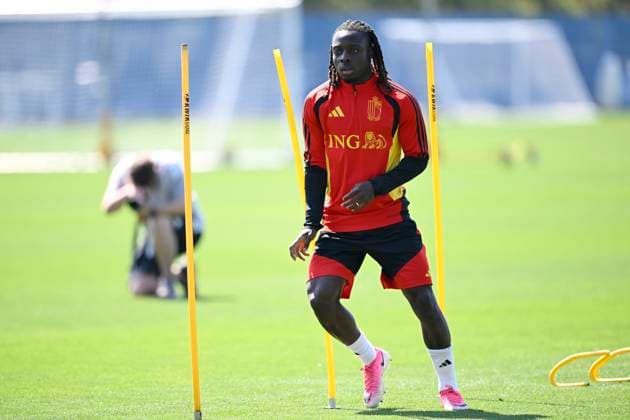 Belgian national football team - FIFA World Cup, WM, Weltmeisterschaft, Fussball 2026 - media activities 07 07 2026 RENTON, UNITED STATES OF AMERICA - JULY 07 : Doku Jeremy forward of Belgium pictured during a training session of the Belgian national football team during the FIFA World Cup 2026 on July 7, 2026 in Renton, United States of America, 07 07 2026 Renton United States of America  Copyright: xNicoxVereeckenx