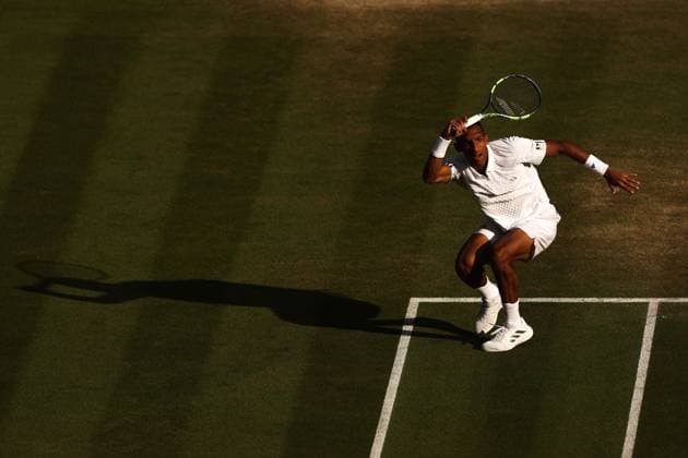 Felix Auger-Aliassime during his quarter-final match Wimbledon Tennis Championships, Day 9, The All England Lawn Tennis and Croquet Club, London, UK - 07 Jul 2026London The All England Lawn Tennis and United Kingdom  Copyright: xEllaxLing Shutterstockx 16978028cy