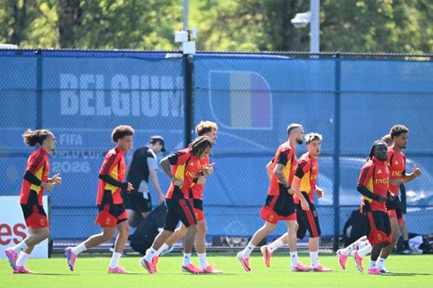 Belgian national football team - FIFA World Cup, WM, Weltmeisterschaft, Fussball 2026 - media activities 07 07 2026 RENTON, UNITED STATES OF AMERICA - JULY 07 : The players of Belgian National football team pictured during a training session of the Belgian national football team during the FIFA World Cup 2026 on July 7, 2026 in Renton, United States of America, 07 07 2026 Renton United States of America  Copyright: xNicoxVereeckenx