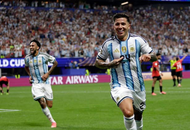 Enzo Fernandez. Argentina vs Egipto. Octavos de Final Copa del Mundo 2026 *** Enzo Fernández: Argentina vs. Egypt, Round of 16, 2026 World Cup Copyright: xxdanielxferrarix