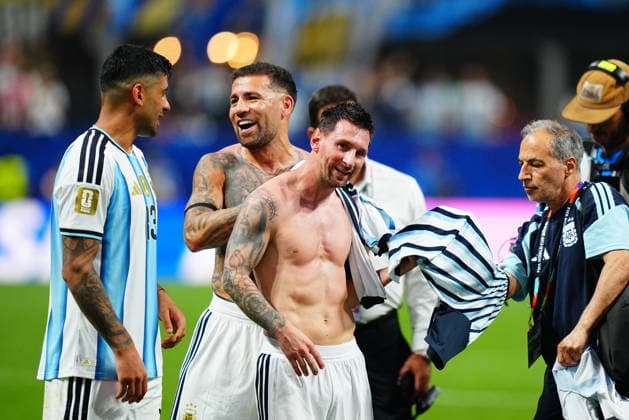 Argentina v Egypt - FIFA World Cup, WM, Weltmeisterschaft, Fussball 2026 - Round of 16 ATLANTA, USA - JULY 07: Lionel Messi (10) of Argentina celebrates after the 2026 FIFA World Cup Round of 16 match between Argentina and Egypt at Mercedes-Benz Stadium (Atlanta Stadium) in Atlanta, Georgia, United States on July 07, 2026. Evrim Aydin Anadolu Georgia United States. Editorial use only. Please get in touch for any other usage.  Copyright: x2026xAnadoluxEvrimxAydinx