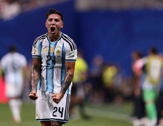 Enzo Fernandez. Argentina vs Egipto. Octavos de Final Copa del Mundo 2026 *** Enzo Fernández: Argentina vs. Egypt, Round of 16, 2026 World Cup Copyright: xxx