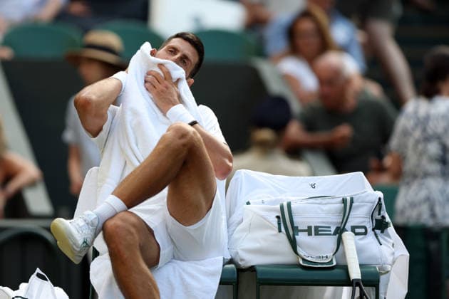 Novak Djokovic between games during his quarter-final match Wimbledon Tennis Championships, Day 9, The All England Lawn Tennis and Croquet Club, London, UK - 07 Jul 2026London The All England Lawn Tennis and United Kingdom  Copyright: xKieranxMcManus Shutterstockx 16978030do