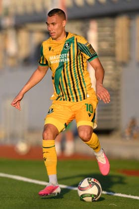 Graham Burke seen during UEFA Champions League first round qualifying game between teams of Floriana and Shamrock Rovers (Beppe Camilleri Ball Raw Images) Marsa Centenary Stadium Malta Copyright: xBeppexCamillerix beppecamilleri_floriana_shamrock_2526_2-2