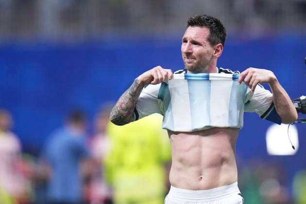 July 7, 2026, Atlanta, Georgia, United States: Lionel Messi of Argentina celebrates the victory in tears during the FIFA World Cup, WM, Weltmeisterschaft, Fussball 2026 Round of 16 match between Argentina and Egypt at Atlanta Stadium on July 07, 2026 in Atlanta, Georgia. Atlanta United States - ZUMAa181 20260707_zaa_a181_076 Copyright: xJosexBretonx