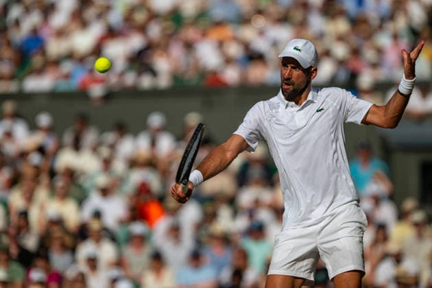 Tennis - Wimbledon Championship 2026 - Day 9 LONDON, ENGLAND - Tuesday, July 7, 2026: Novak Djokovic (SRB) during the Gentlemen s Singles Quarter-Final on Day Nine of The Championships Wimbledon 2026 at the All England Lawn Tennis and Croquet Club. (Photo by Kirsten Holst Propaganda) LONDON All England Lawn Tennis and Croq GREATER LONDON ENGLAND  Copyright: xKirstenxHolstx P2026-07-07-Wimbledon_Day_9-5