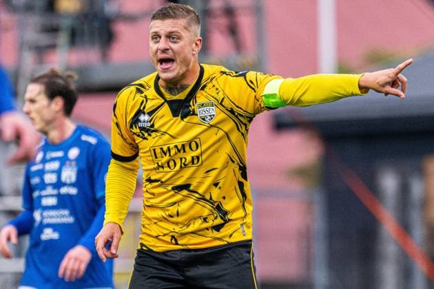 Atert Bissen s Roman Ferber pictured in action during a game between Faroese Klaksvik and Luxembourg Atert Bissen, on Tuesday 07 July 2026, in Klaksvik, Faroe Islands, the first leg in the first qualifying round in the UEFA Champions League competition. EMILExWINDAL  x180671562x