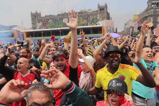 Argentina v Egypt FIFA Fan Fest - FIFA World Cup, WM, Weltmeisterschaft, Fussball 2026 Egyptian national team, Nationalteam fans support their national team while watching the FIFA World Cup 2026 round of 16 match between Argentina and Egypt on a giant screen at FIFA World Cup 2026 Fan Festival. on July 7, 2026, in Mexico City, Mexico. (Photo by Carlos Santiago Eyepix Group) Copyright: xCarlosxSantiago xEyepixxGroupx CS_07072026_191783