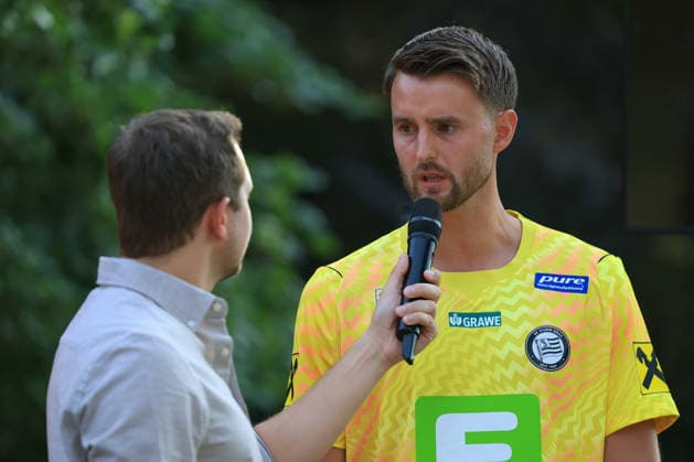 SOCCER - BL, Sturm, jersey presentation FROHNLEITEN,AUSTRIA,07.JUL.26 - SOCCER - ADMIRAL Bundesliga, SK Sturm Graz, jersey presentation. Image shows Ammar Helac (Sturm).  GEPAxpictures xMarioxBuehner-Weinrauch