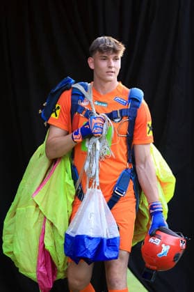 SOCCER - BL, Sturm, jersey presentation FROHNLEITEN,AUSTRIA,07.JUL.26 - SOCCER - ADMIRAL Bundesliga, SK Sturm Graz, jersey presentation. Image shows Elias Lorenz (Sturm).  GEPAxpictures xMarioxBuehner-Weinrauch