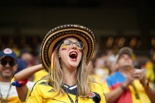 Colombia v Switzerland Round of 16 - FIFA Worl Cup 2026 A Colombian female fan supports her national team, Nationalteam during the FIFA World Cup, WM, Weltmeisterschaft, Fussball 2026 Round of 16 match between Colombia and Switzerland at BC Place Stadium. on July 7, 2026, in Vancouver, Canada. (Photo by Leonardo Ramirez Eyepix Group) Copyright: xLeonardoxRamirez xEyepixxGroupx LR07072026-03402