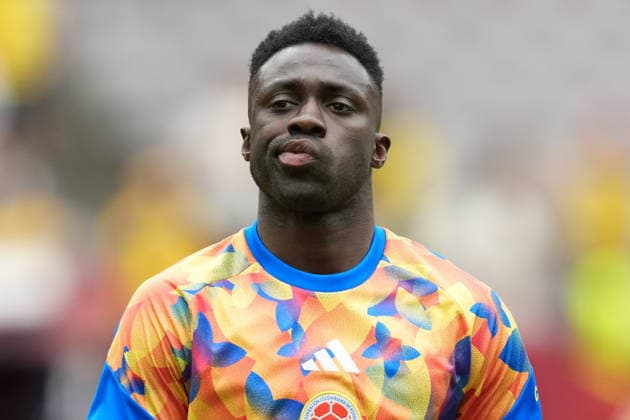 Switzerland v Colombia - FIFA World Cup, WM, Weltmeisterschaft, Fussball 2026 - Round of 16 VANCOUVER, CANADA - JULY 07: Davinson Sanchez of Colombia warms up prior the 2026 FIFA World Cup Round of 16 match between Switzerland and Colombia at BC Place in Vancouver, British Columbia, Canada, on July 07, 2026. Ercin Erturk Anadolu British Columbia Canada. Editorial use only. Please get in touch for any other usage.  Copyright: x2026xAnadoluxErcinxErturkx