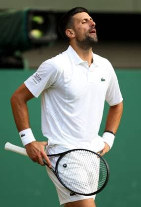 Novak Djokovic in action during his quarter final match vs Felix Auger Aliassime Wimbledon Tennis Championships, Day 9, The All England Lawn Tennis and Croquet Club, London, UK - 07 Jul 2026London The All England Lawn Tennis and United Kingdom  Copyright: xKieranxMcManus Shutterstockx 16978030fu