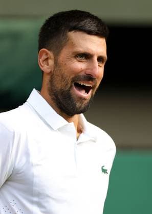 Novak Djokovic in action during his quarter final match vs Felix Auger Aliassime Wimbledon Tennis Championships, Day 9, The All England Lawn Tennis and Croquet Club, London, UK - 07 Jul 2026London The All England Lawn Tennis and United Kingdom  Copyright: xKieranxMcManus Shutterstockx 16978030fm