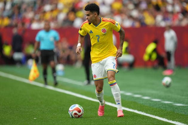 FIFA World Cup, WM, Weltmeisterschaft, Fussball 2026 - Round of 16 - Switzerland vs Colombia Luis Diaz of Colombia in action during the FIFA World Cup 2026 Round of 16 match Switzerland against Colombia, in Vancouver, Canada, 07 July 2026. VANCOUVER Canada  Copyright: xBOBxFRIDx