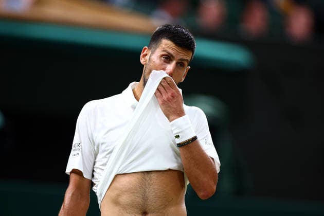 Novak Djokovic during his quarter-final match Wimbledon Tennis Championships, Day 9, The All England Lawn Tennis and Croquet Club, London, UK - 07 Jul 2026London The All England Lawn Tennis and United Kingdom  Copyright: xJamesxMarsh Shutterstockx 16978027en
