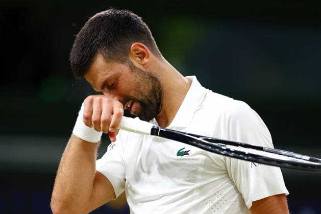 Novak Djokovic dejected during his quarter-final match Wimbledon Tennis Championships, Day 9, The All England Lawn Tennis and Croquet Club, London, UK - 07 Jul 2026London The All England Lawn Tennis and United Kingdom  Copyright: xJamesxMarsh Shutterstockx 16978027ff